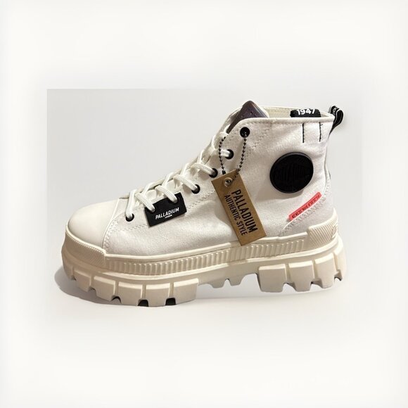 Palladium Revolt HI TX Lace Up Ankle Boots Womens Size 10 Chunky White - Picture 7 of 8